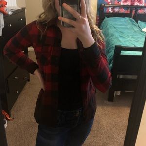 Rue 21 red and black flannel